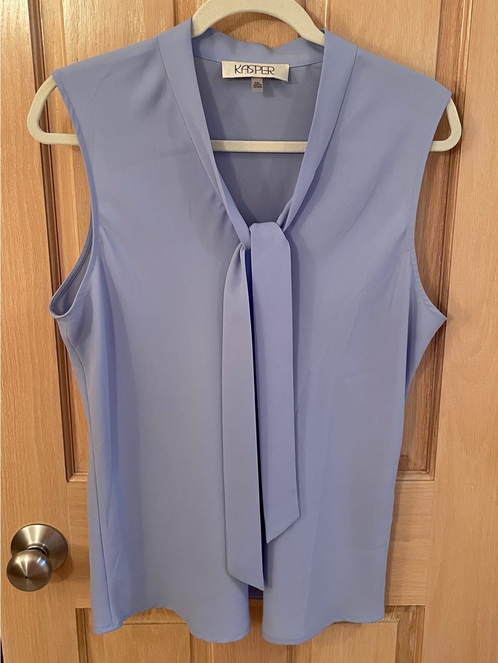 Kasper Sleeveless Periwinkle Blue Blouse - Women's Top